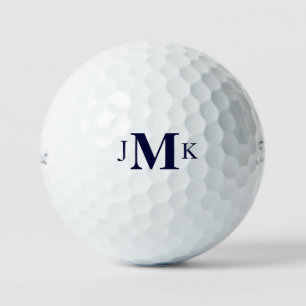 Personalized Bold Navy Monogram Titleist Pro VI Golf Balls
