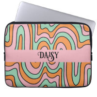 Personalized Bold Retro Abstract Wavy Lines