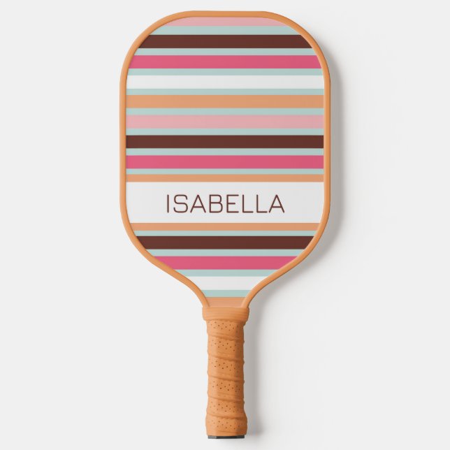 Personalized Bold Stripes Pickleball Paddle (Front)