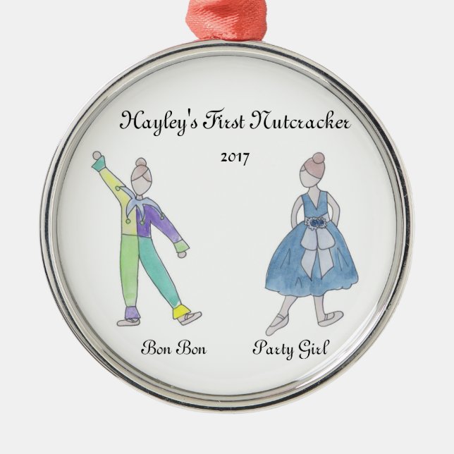 Personalized Bon-Bon/Party Girl Nutcracker Ornamen Metal Ornament (Front)