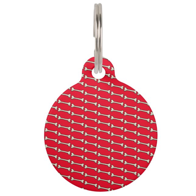 Personalized Bone Design Pet Tag (Front)