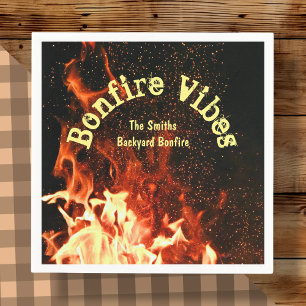 Personalized Bonfire Vibes   Napkin