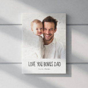 Personalized Bonus Dad Photo   Custom Gift Canvas Print