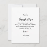 Personalized Bonus Mom Mother's Day