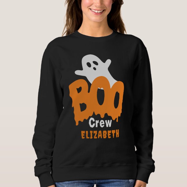 Personalized Boo Crew Halloween Party  Sweatshirt (Front)