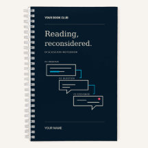 Personalized Book Club Discussion Notebook