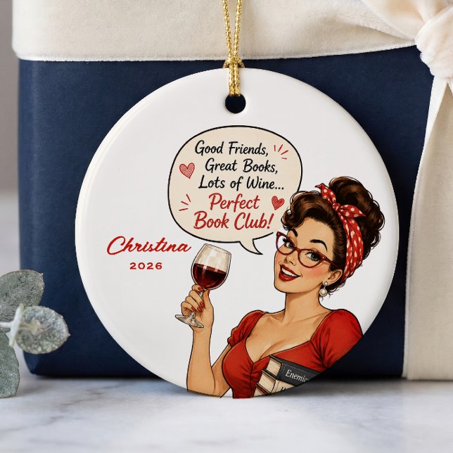 Personalized Book Club Ornament Gift (Creator Uploaded)