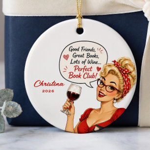 Personalized Book Club Ornament Gift