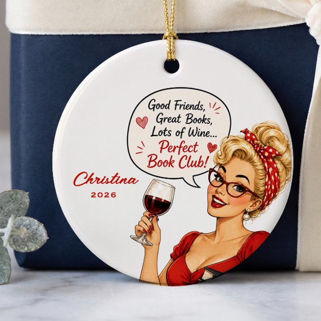 Personalized Book Club Ornament Gift (Creator Uploaded)
