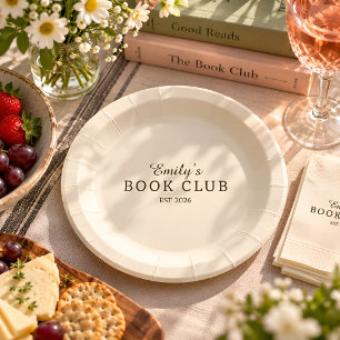 Personalized Book Club Paper Plates