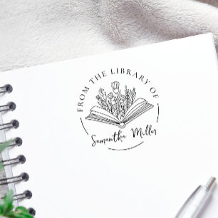 Personalized Book From The Library Of Book Lover Self-inking Stamp