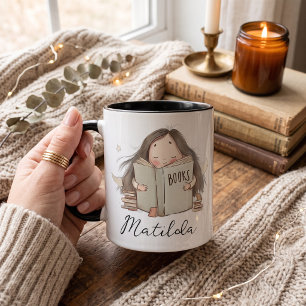 Personalized book lover mug