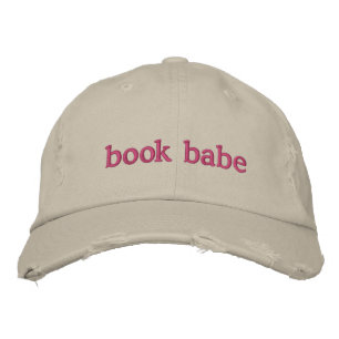 Personalized Book Lovers Bookish Quote Pink Embroidered Hat
