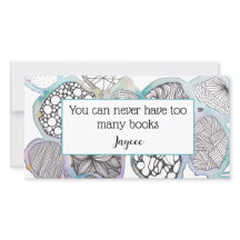 Personalized book mark, mixed media doodle art