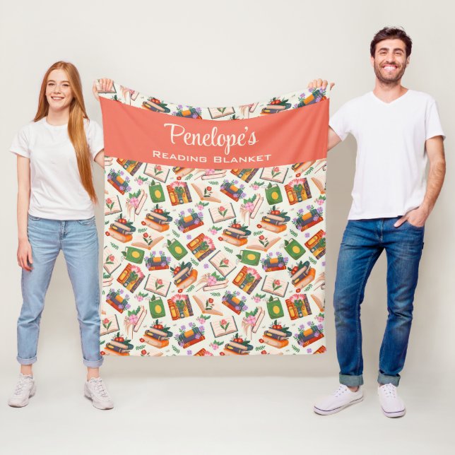 Personalized Book Reading  Fleece Blanket (In Situ)