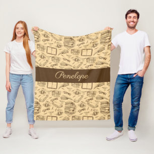 Personalized Book Reading  Fleece Blanket