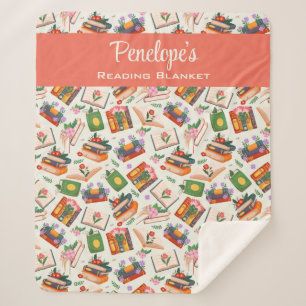 Personalized Book Reading  Sherpa Blanket