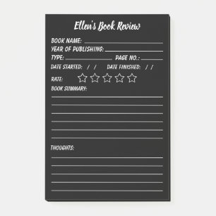 Personalized Book Review & info Notes