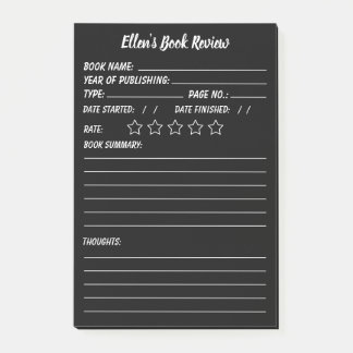 Personalized Book Review & info Notes