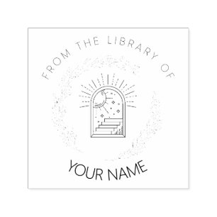 Personalized Book Stamp for Bibliophile Library
