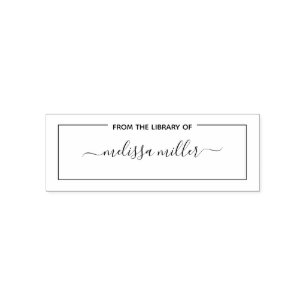 Personalized book stamp from the library of name