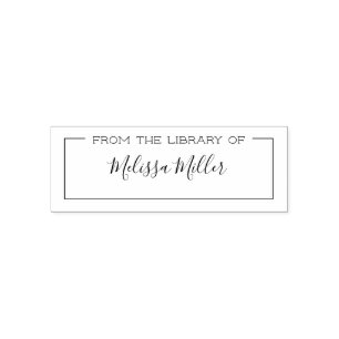 Personalized book stamp from the library of name