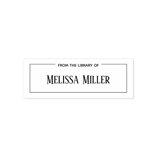 Personalized book stamp from the library of name (Design)