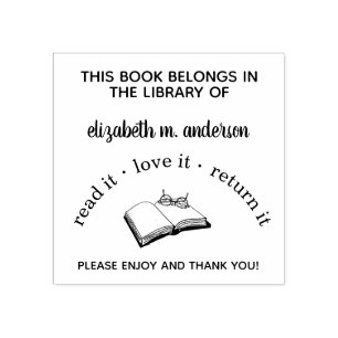Personalized Book Stamp Read It Love It Return