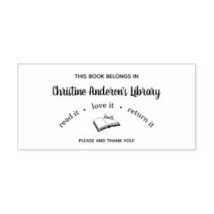 Personalized Book Stamp Read It Love It Return