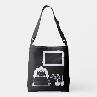 Personalized Book Titles and Picture Frame Crossbody Bag
