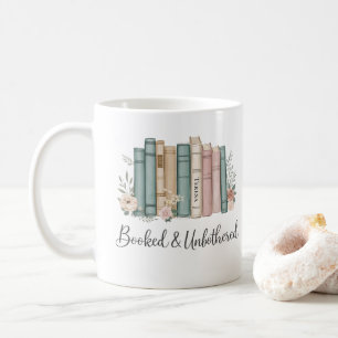 Personalized “Booked & Unbothered” Reader Gift Coffee Mug