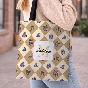 Personalized Bookish Girl Academy Wizard Gold Tote Bag