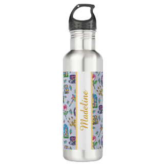 Personalized Bookish Girly Beauy's Name Lavender 710 Ml Water Bottle