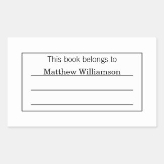 Personalized Bookplate Sticker