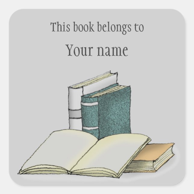 Personalized Bookplate Sticker (Front)