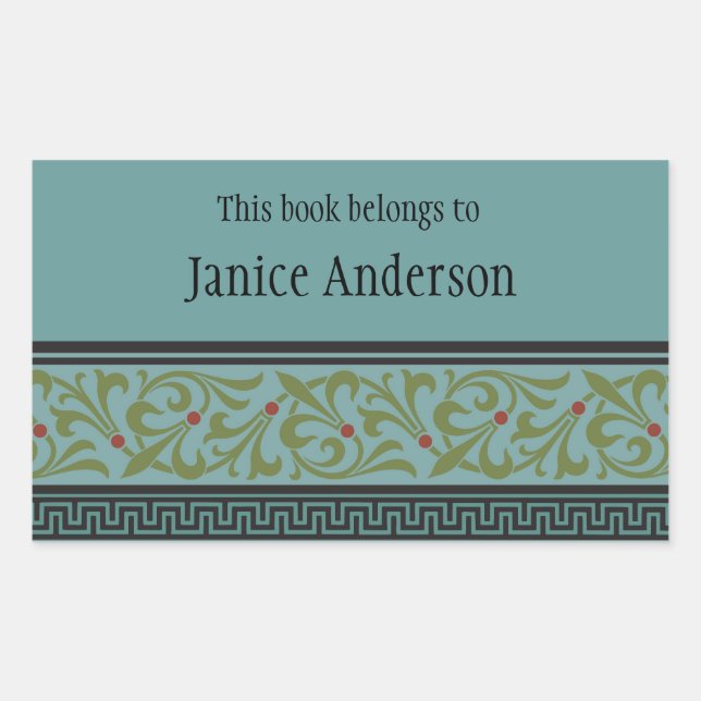 Personalized Bookplate Sticker (Front)