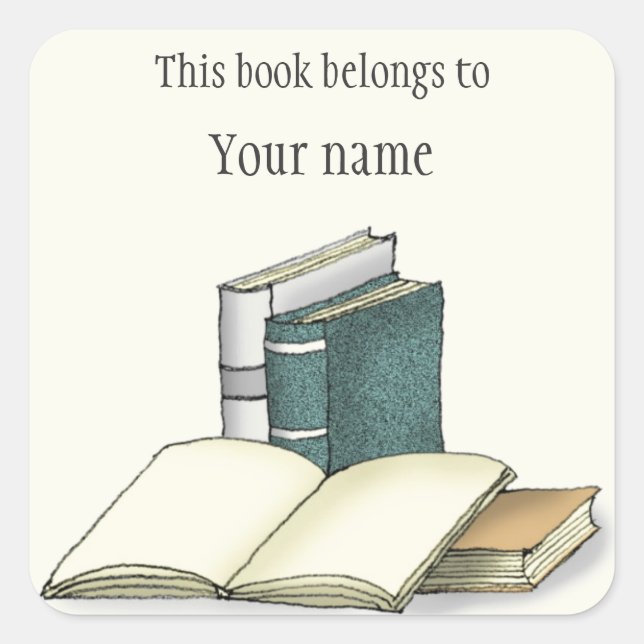 Personalized Bookplate Sticker (Front)