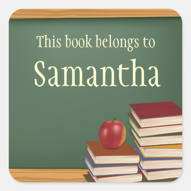 Personalized Bookplate Sticker (Front)