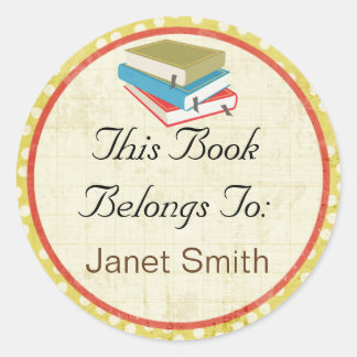 Personalized bookplate stickers