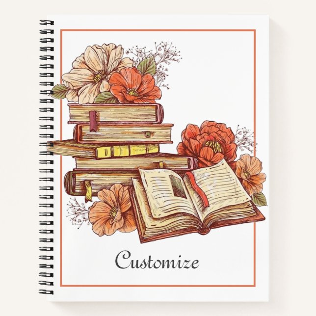 Personalized Books And Flowers   (Front)