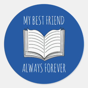 Personalized Books Book Lover  Classic Round Sticker