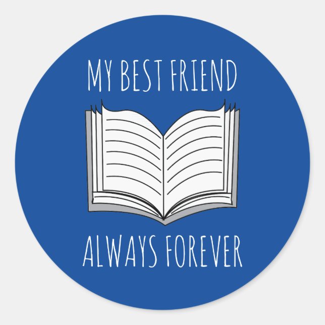 Personalized Books Book Lover  Classic Round Sticker (Front)