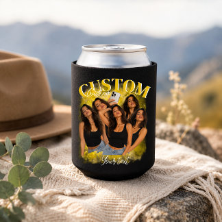 Personalized bootleg 90s Retro Girlfriend Vintage Can Cooler