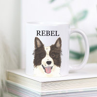 Personalized Border Collie Beverage Coaster