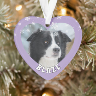 Personalized Border Collie Christmas Dog Pet Photo Ornament