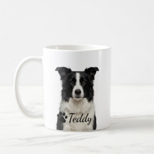 Personalized Border Collie Intense Gaze Dog Mug