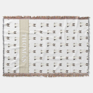 Personalized Border Collie Throw Blanket