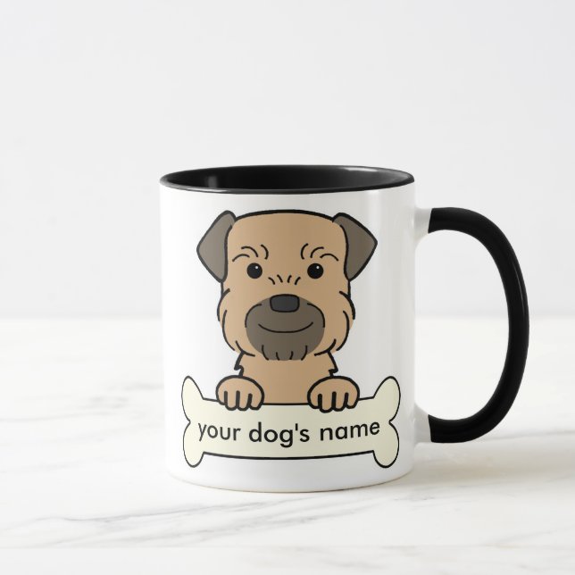 Personalized Border Terrier Mug (Right)
