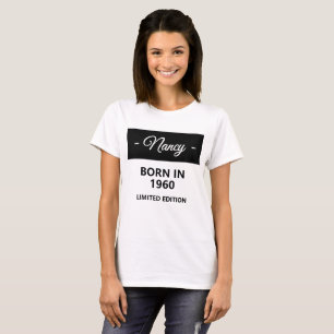 Personalized Born in 1960 Birthday T-Shirt
