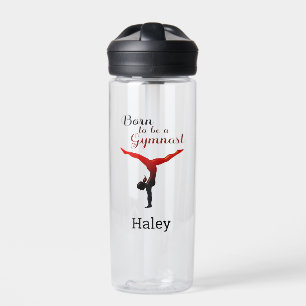 Personalized Born to be a Gymnast Water Bottle